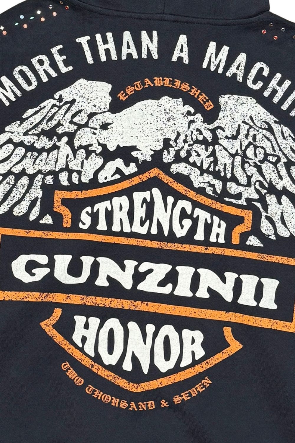 Gunzinii -Strength & Honor Zip Up Hoodie -Black