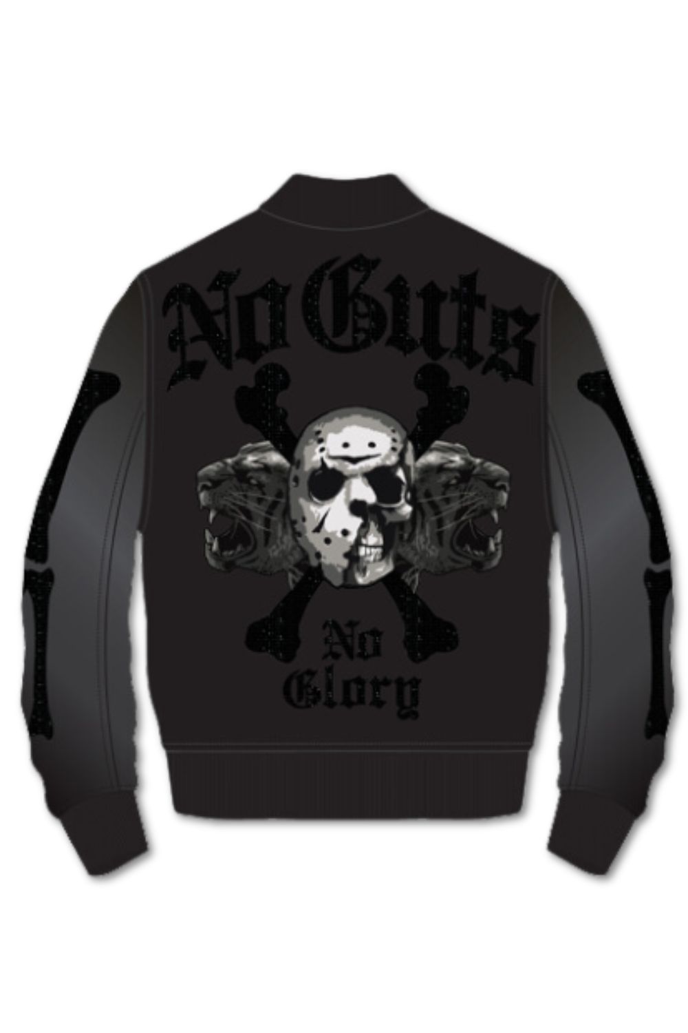 Roku Studio -No Guts Varsity Jacket -Black