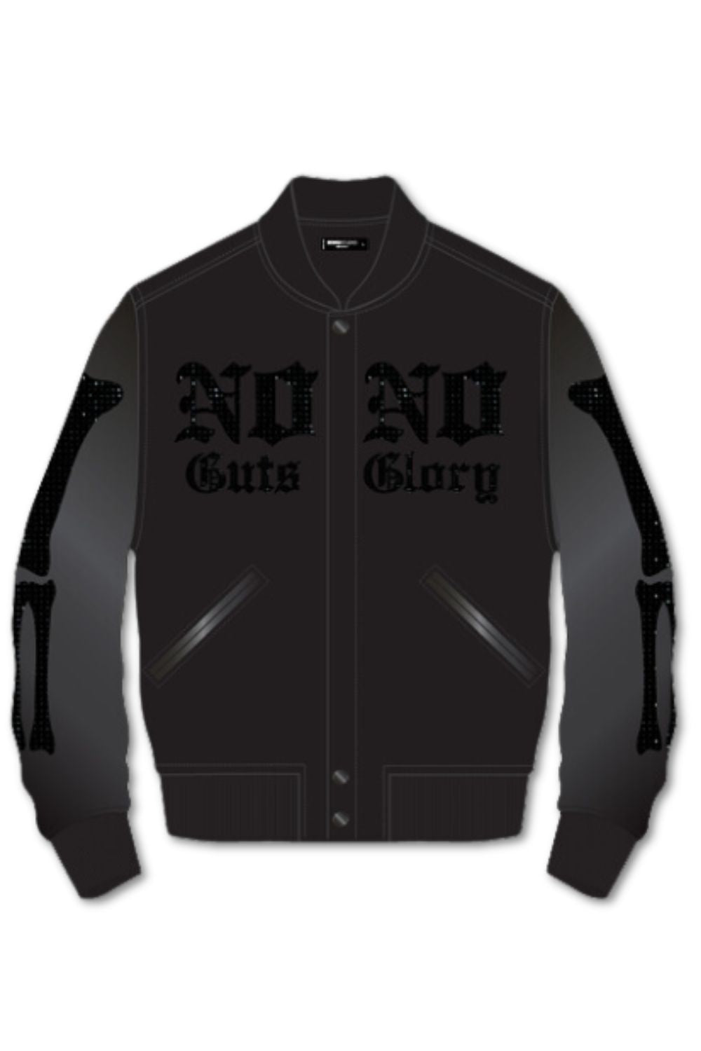 Roku Studio -No Guts Varsity Jacket -Black