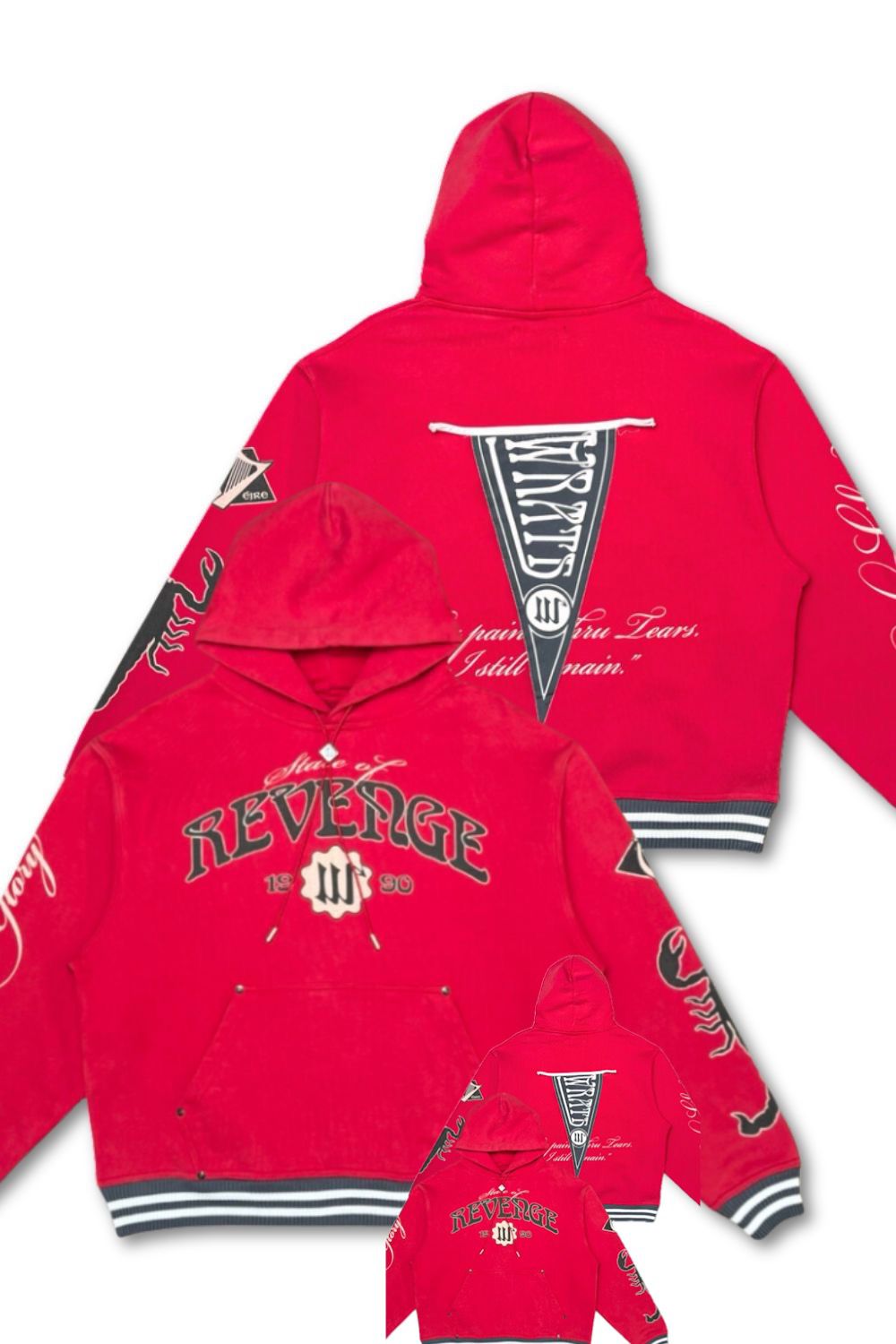 WrathBoy -State Of Revenge Hoodie-Red