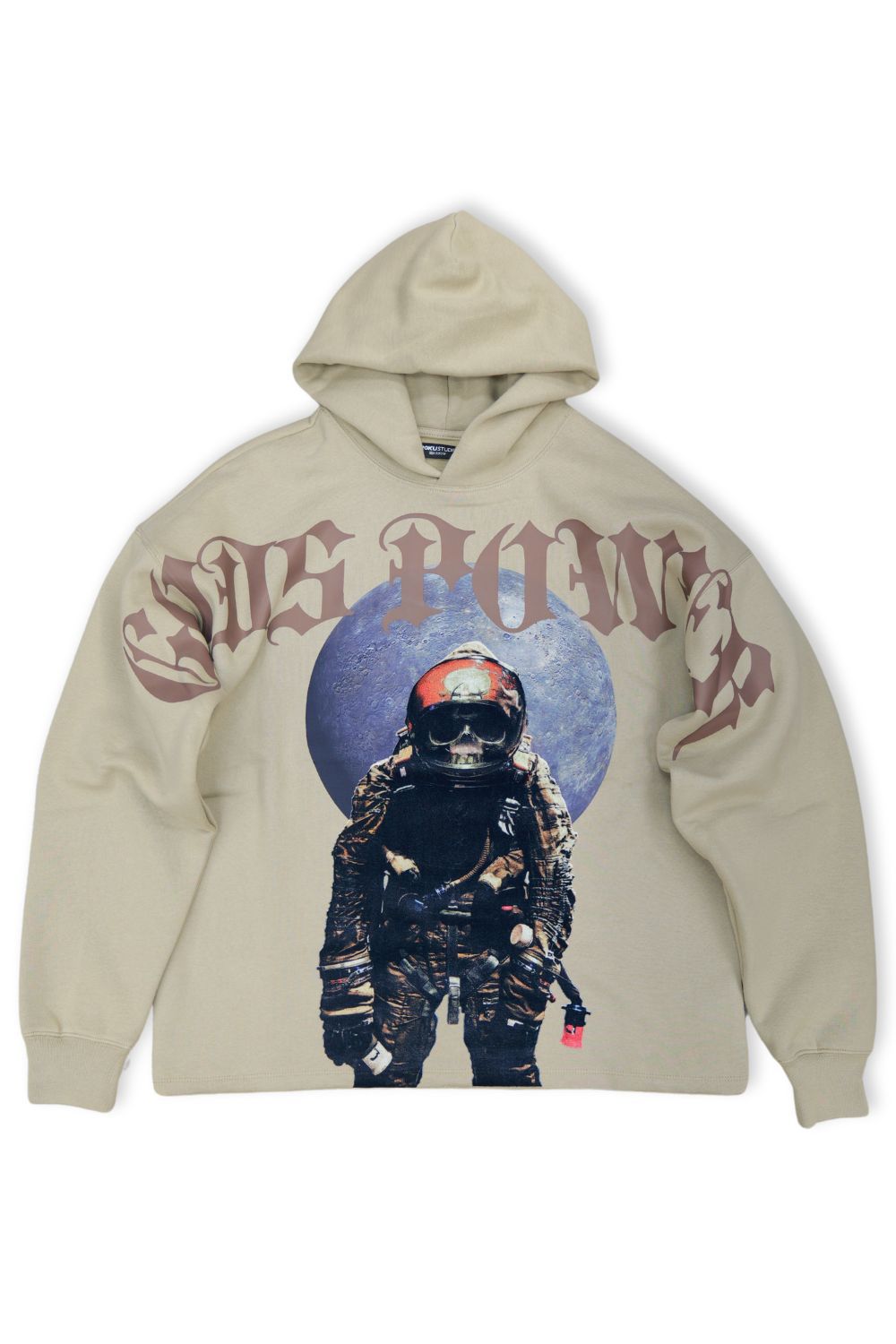 Roku Studio -Gods Power Cropped Hoodie - Taupe