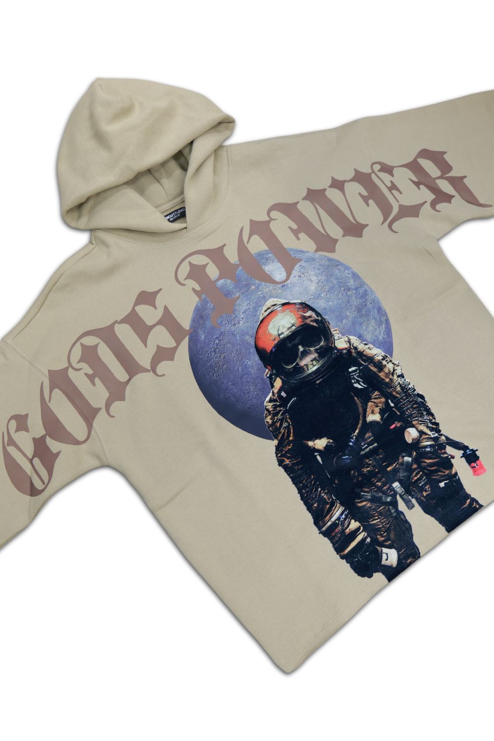 Roku Studio -Gods Power Cropped Hoodie - Taupe