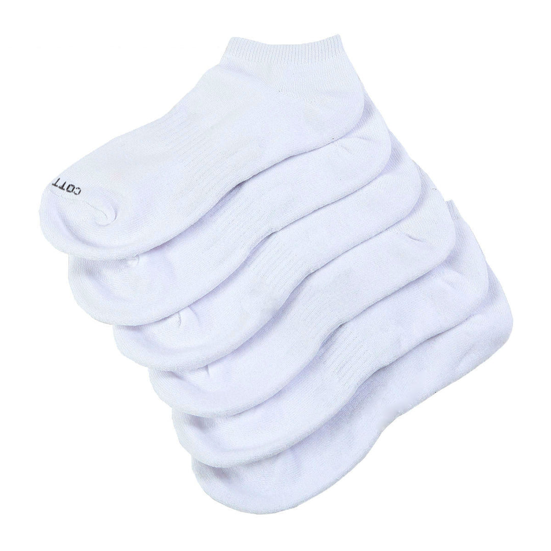 Rich Cotton No-Show Socks -DRI-FIT Cushioned socks (3pack White)