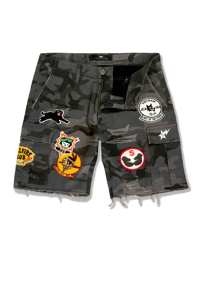 Jordan Craig - Retro - War Angel Cargo Shorts -  Black Camo