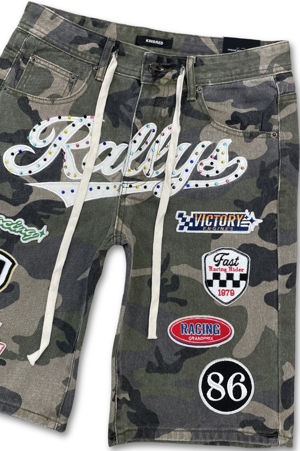 Kindred Rallys Patch Work Jean Short - Camo