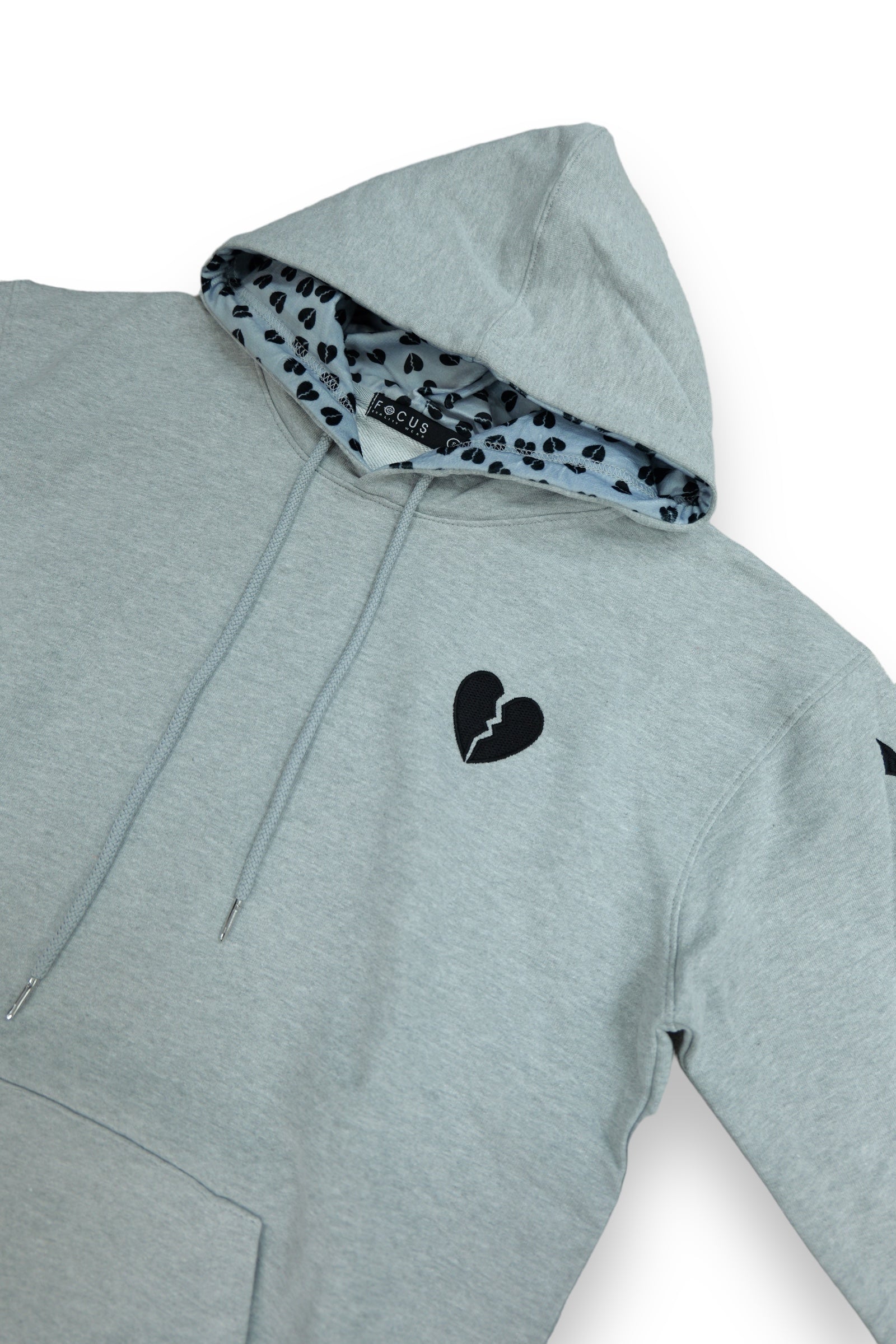 Focus Heartless Stacked Sweatsuit (Heather Grey)