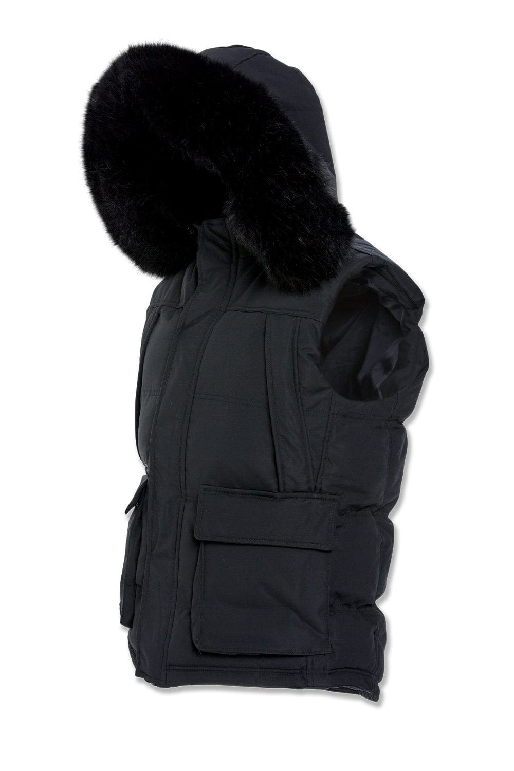 Jordan Craig Yukon Fur Lined Puffer Vest (Black)