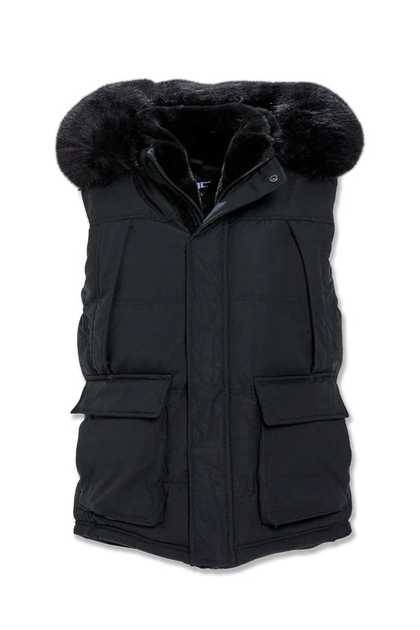 Jordan Craig- Yukon Fur Lined Puffer Vest – Black