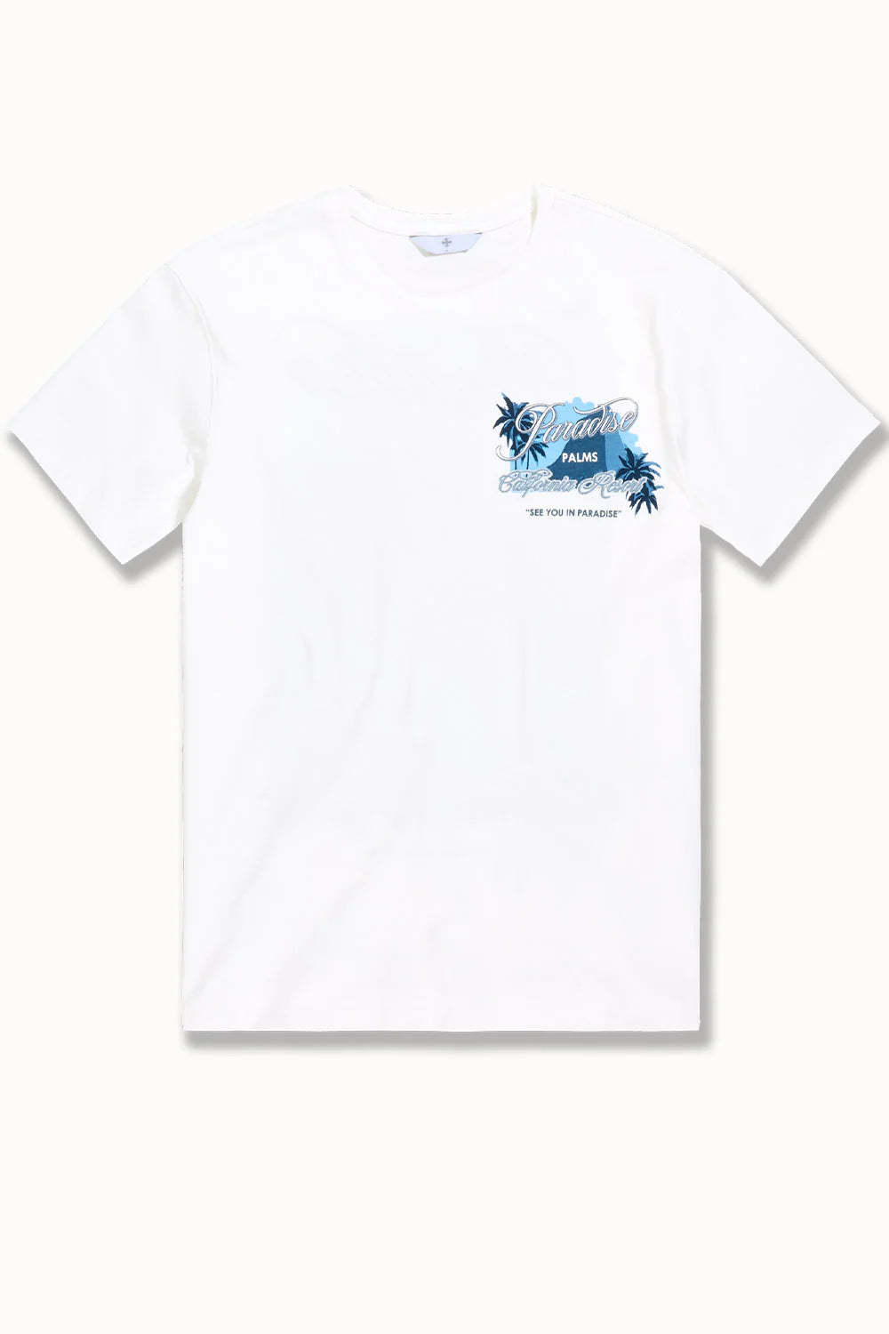 Paradise Palms T-Shirt – Blue Floral