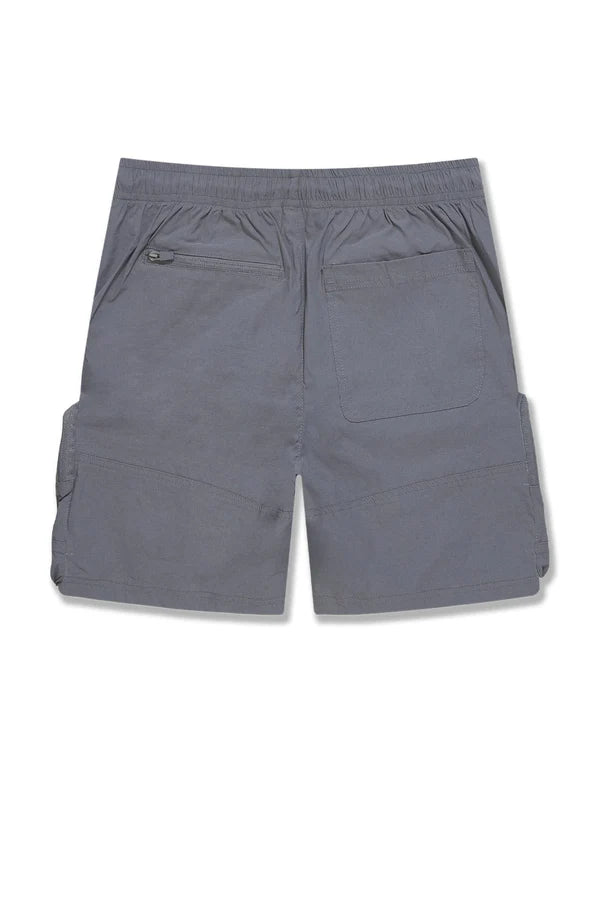 Gray shorts on a white background