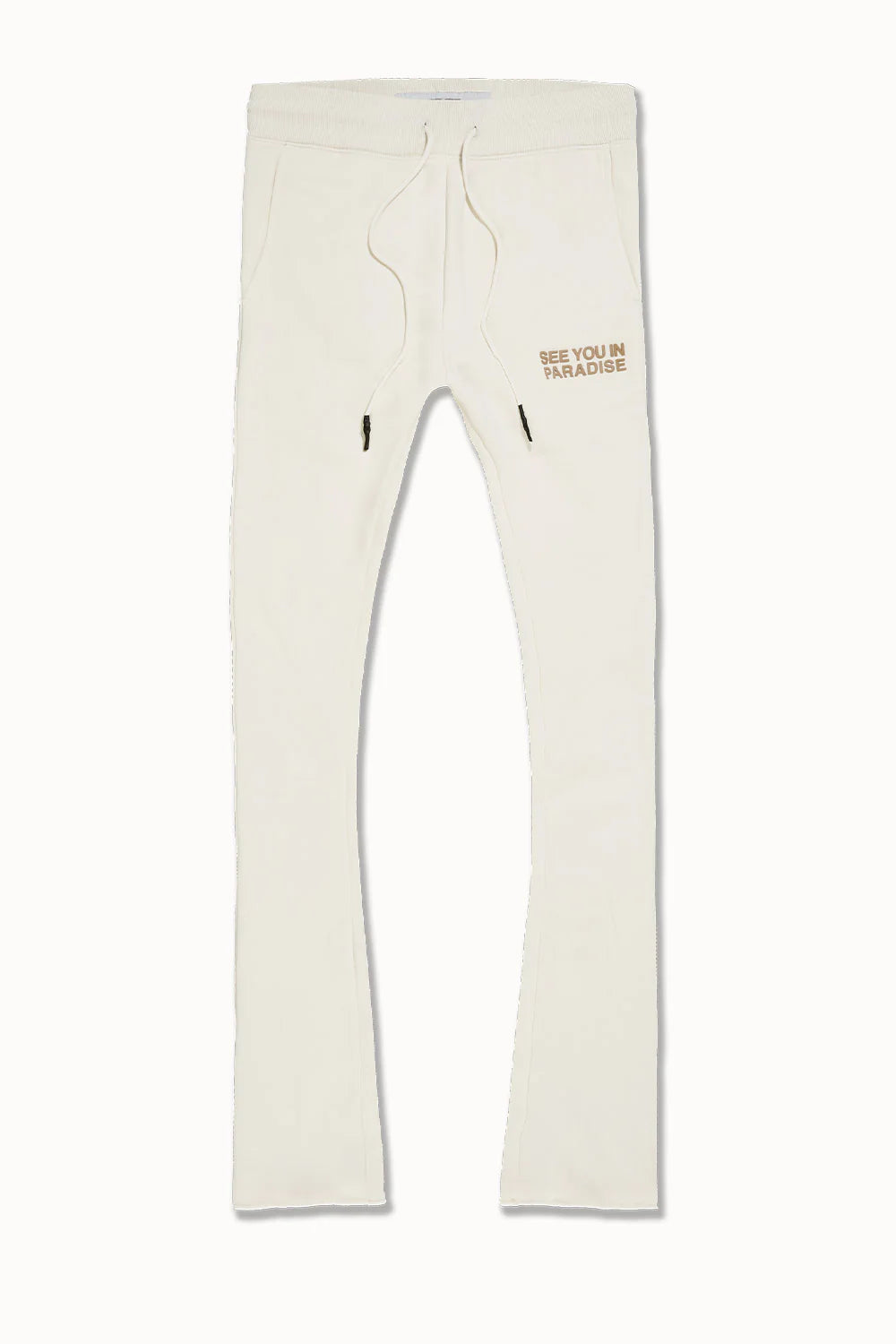 SYIP Tonal Stacked Sweatpants – Bone