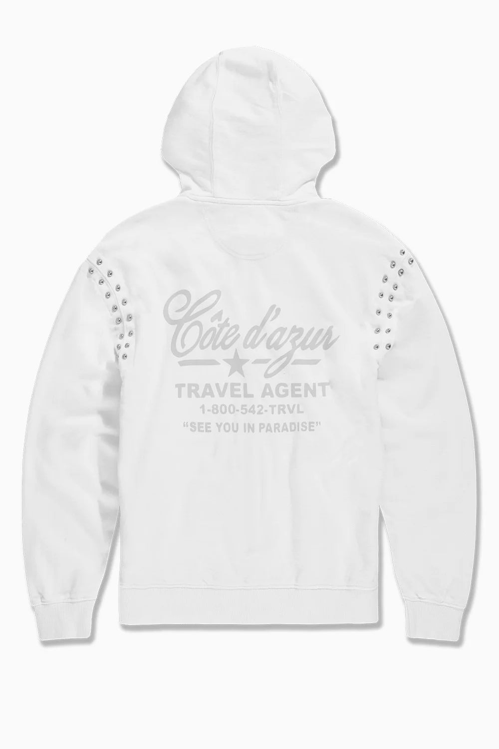 See you In Paradise-Icon Zip Up Hoodie- White