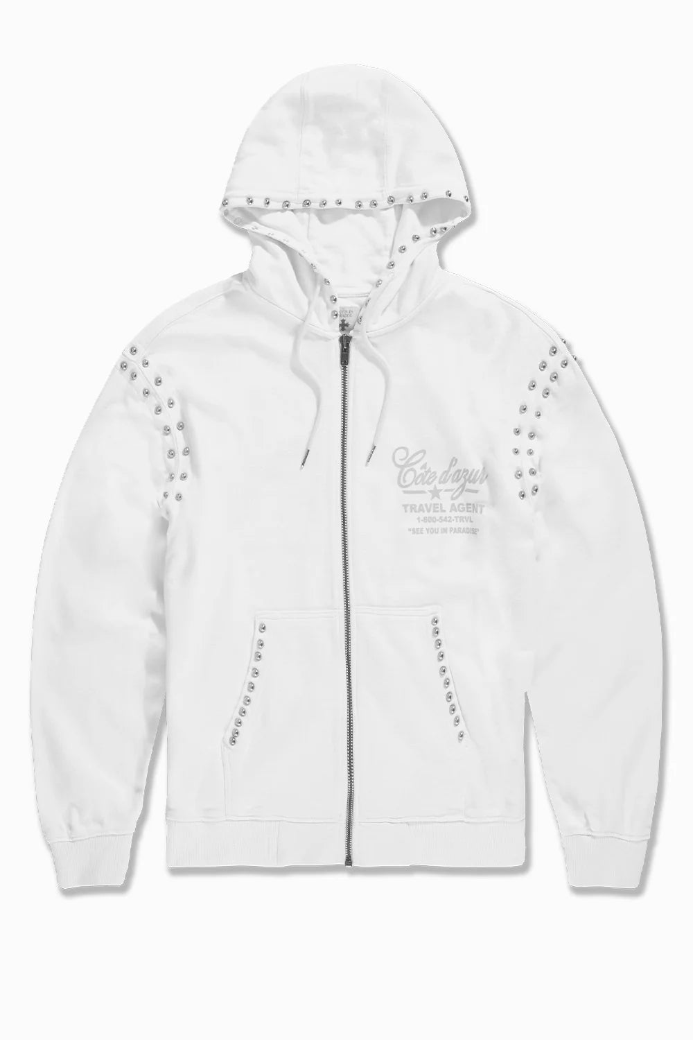 See you In Paradise-Icon Zip Up Hoodie- White