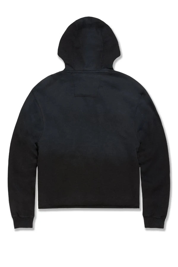 Jordan Craig -Syip Cropped Pullover Hoodie-Black Shadow