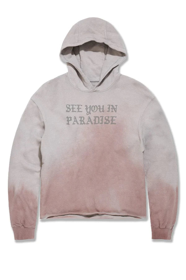 Jordan Craig -Syip Cropped Pullover Hoodie- Cement Wash