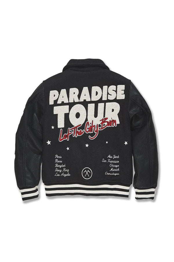 Jordan Craig - Kids Paradise Tour Varsity Jacket -Black