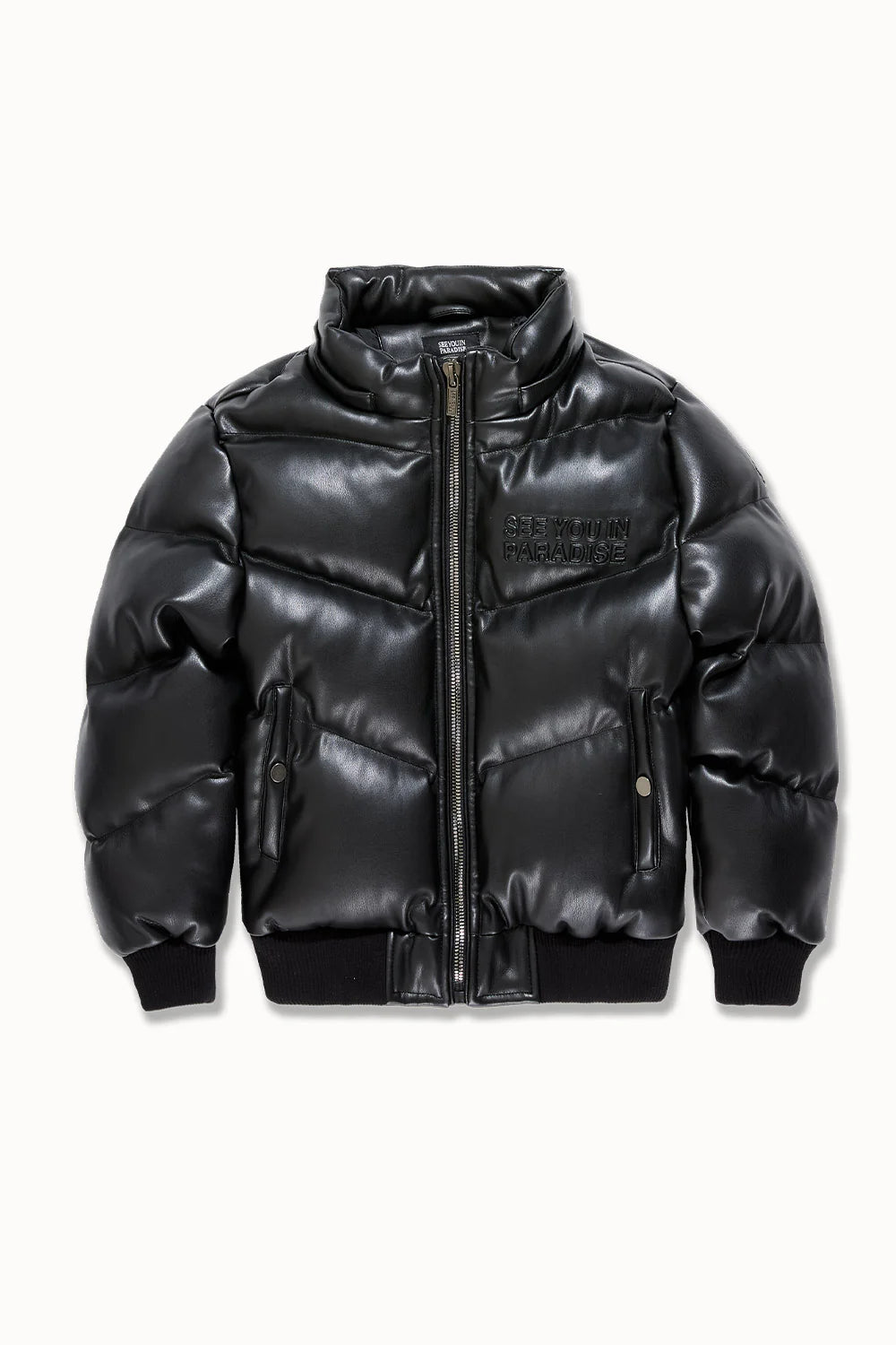 See You In Paradise-Kids The Wild One Puffer Jacket – Black