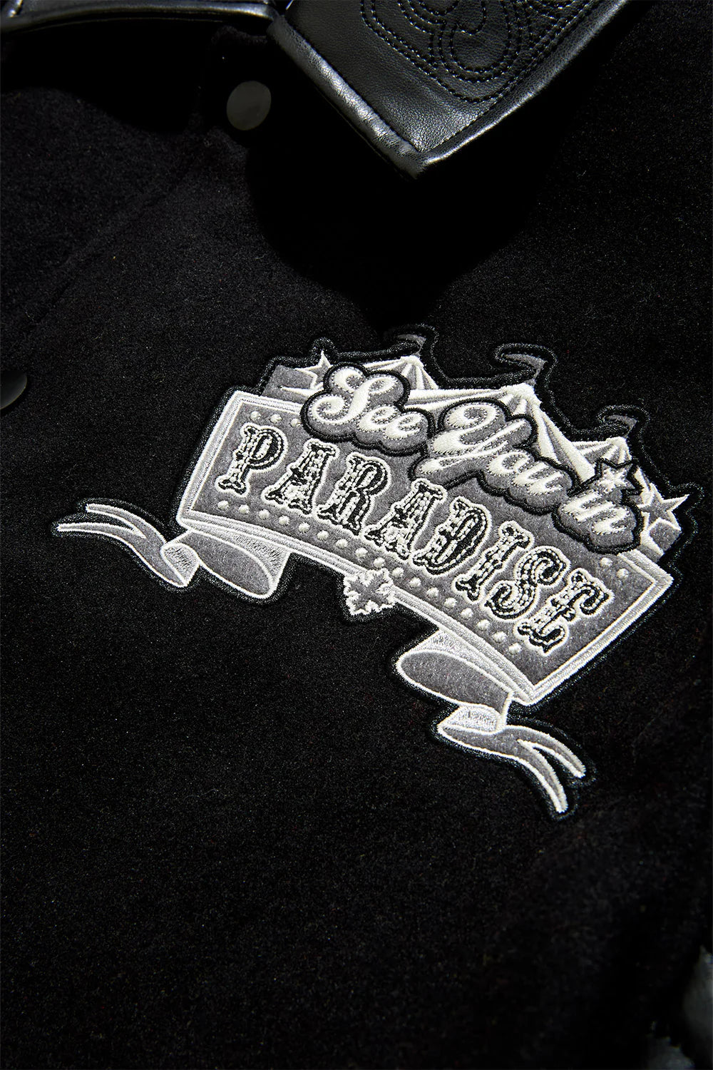 Smoke & Mirrors Varsity Jacket -Black
