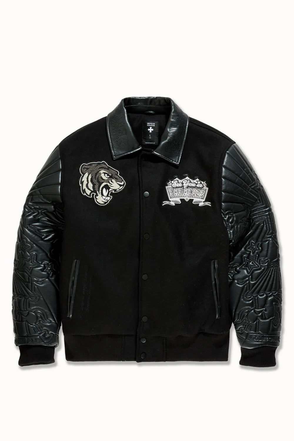 Smoke & Mirrors Varsity Jacket -Black