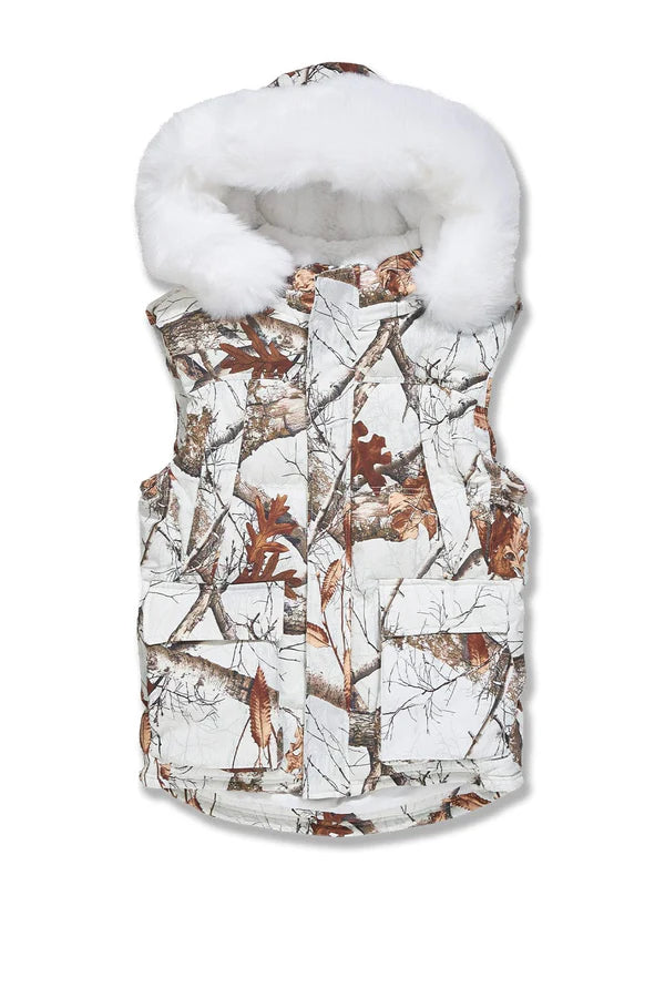Jordan Craig- Yukon Fur Lined Puffer Vest -Snow Camo