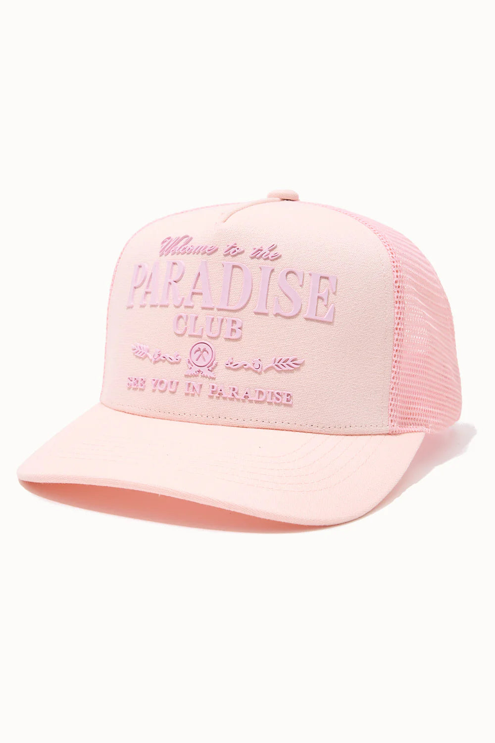 Paradise Club Trucker Hat - Light Pink