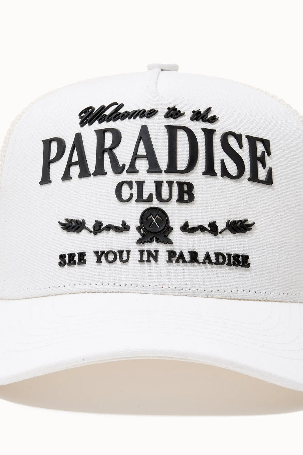 Paradise Club Trucker Hat -  White