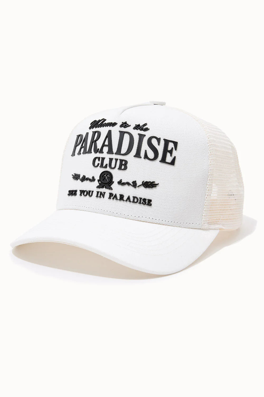 Paradise Club Trucker Hat -  White