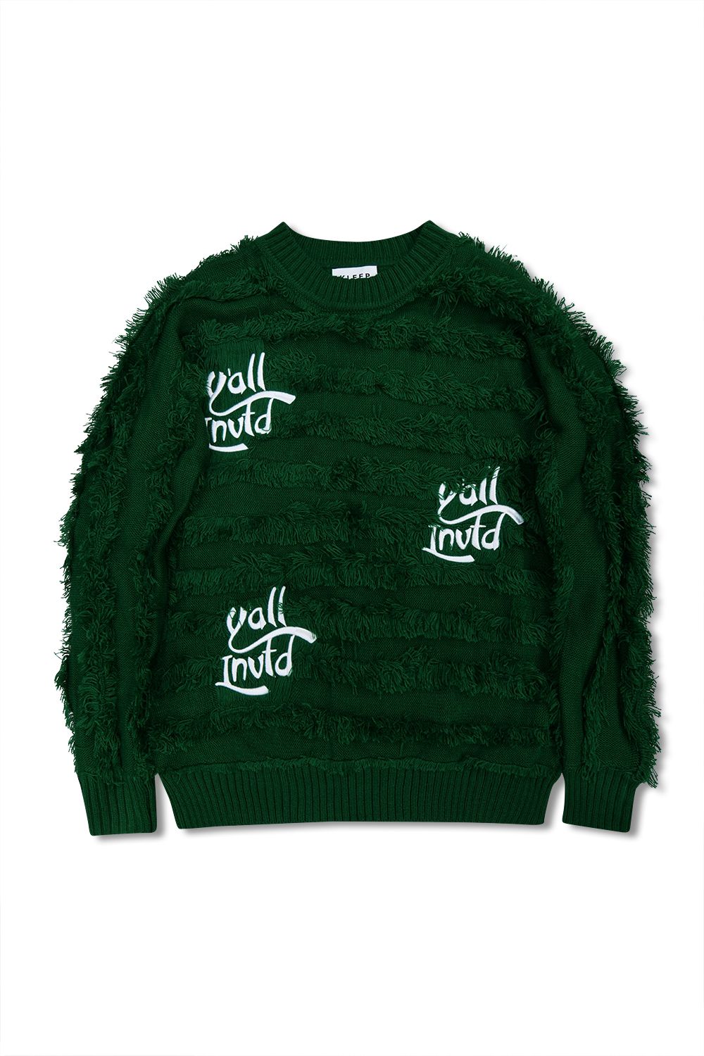 Kleep -Y’all Invtd Furry Sweater - Pine Green