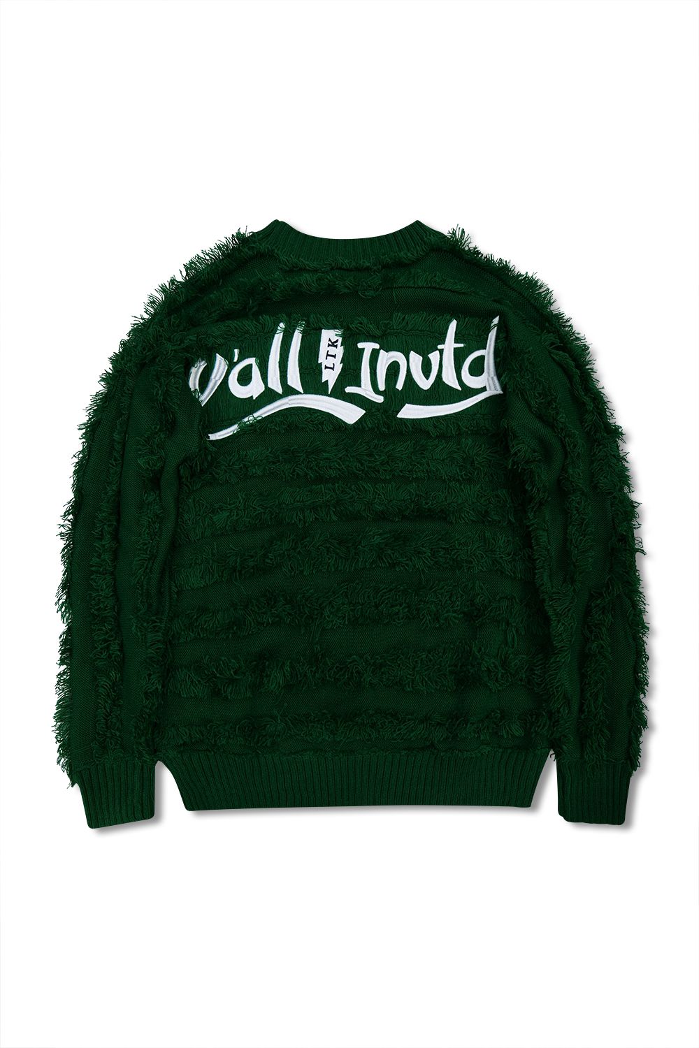 Kleep -Y’all Invtd Furry Sweater - Pine Green