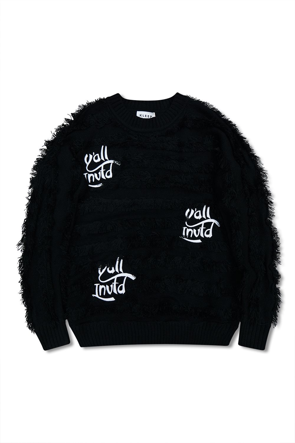 Kleep -Y’all Invtd Furry Sweater - Black