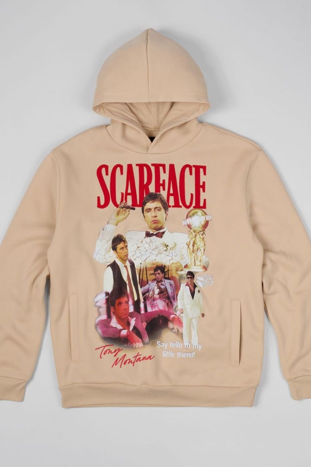 Scarface Graphic Pullover Hoodie - Cream