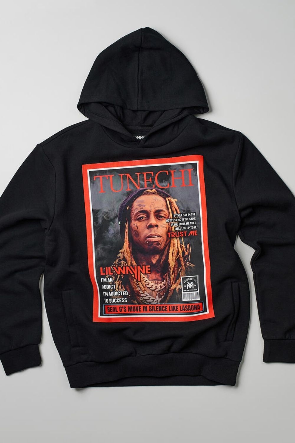 Lil Wayne Tunechi Graphic Pullover Hoodie - Black