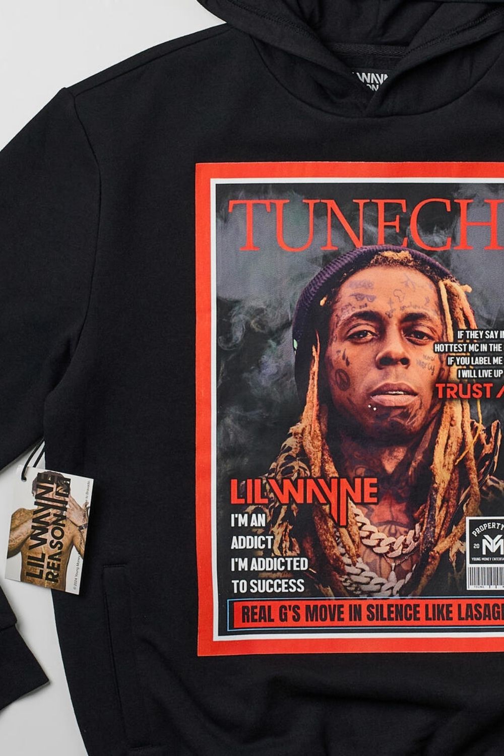 Lil Wayne Tunechi Graphic Pullover Hoodie - Black