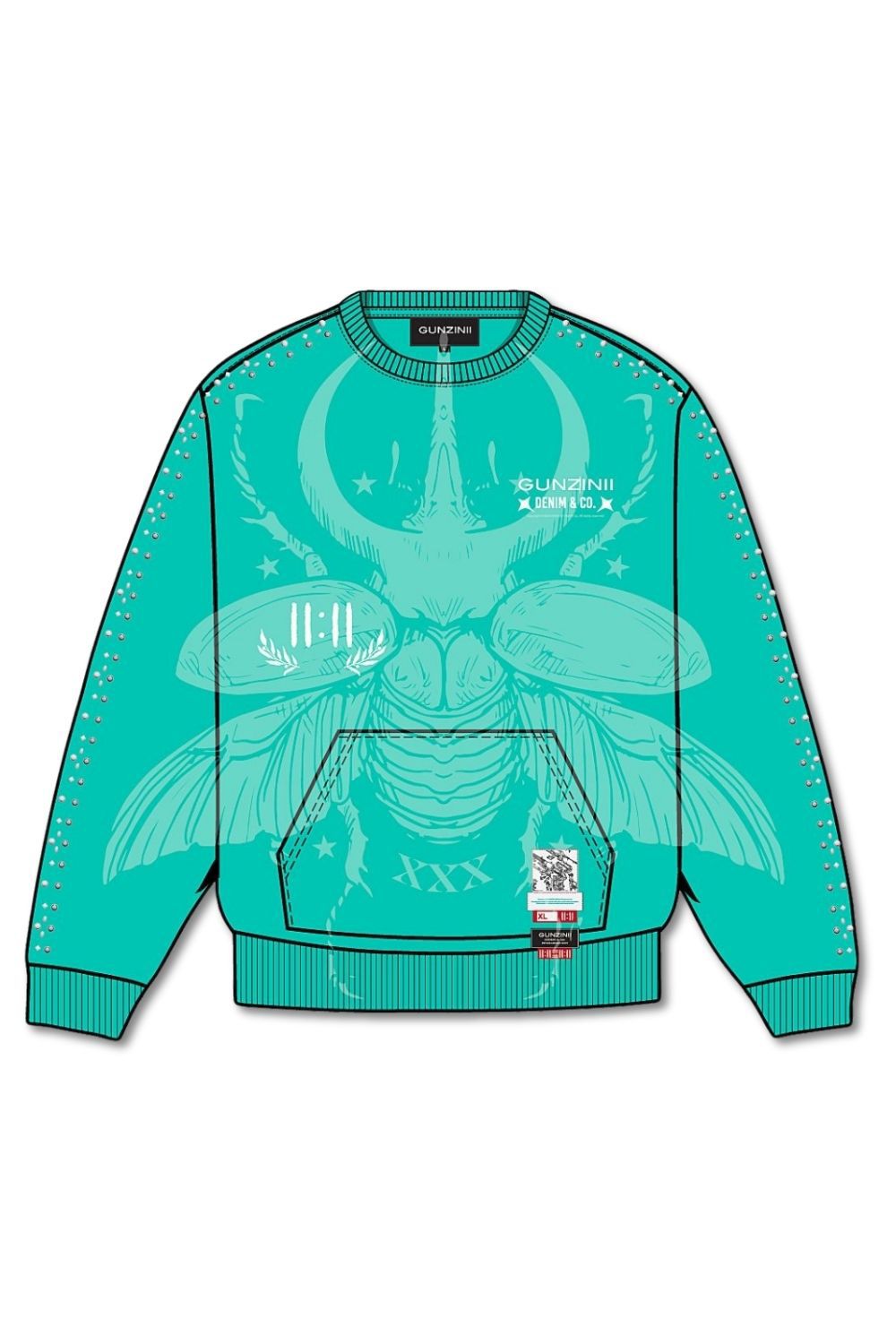 Gunzinii -Angels Watching My Back Sweater -Teal