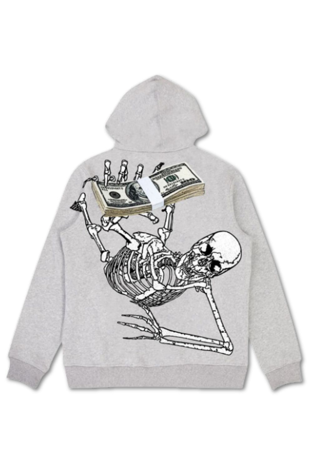 Roku Studio -Skeleton Money Hoodie - Grey