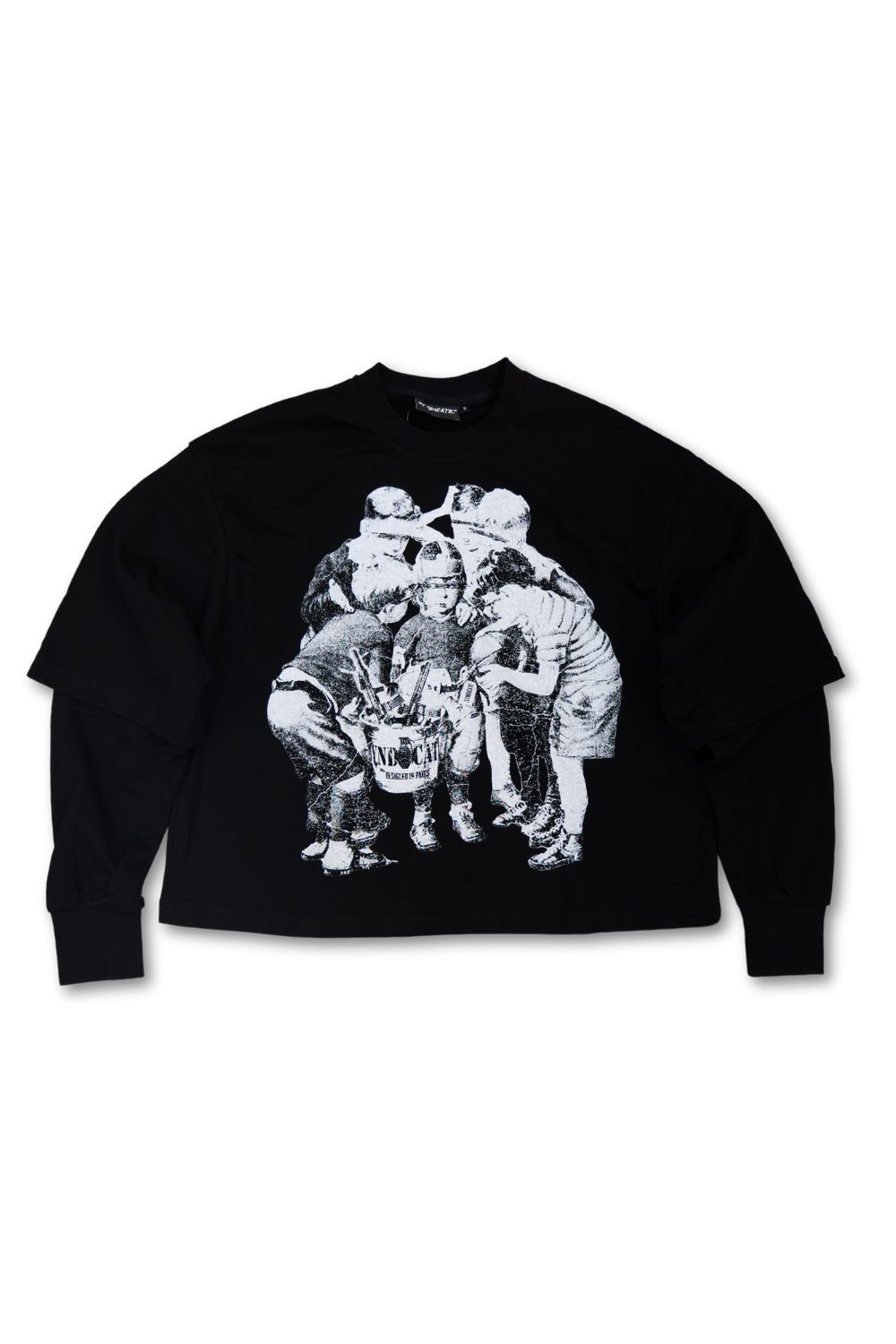 Syndicate -In Paris Graphic Tee Cropped With Long sleeve Tee