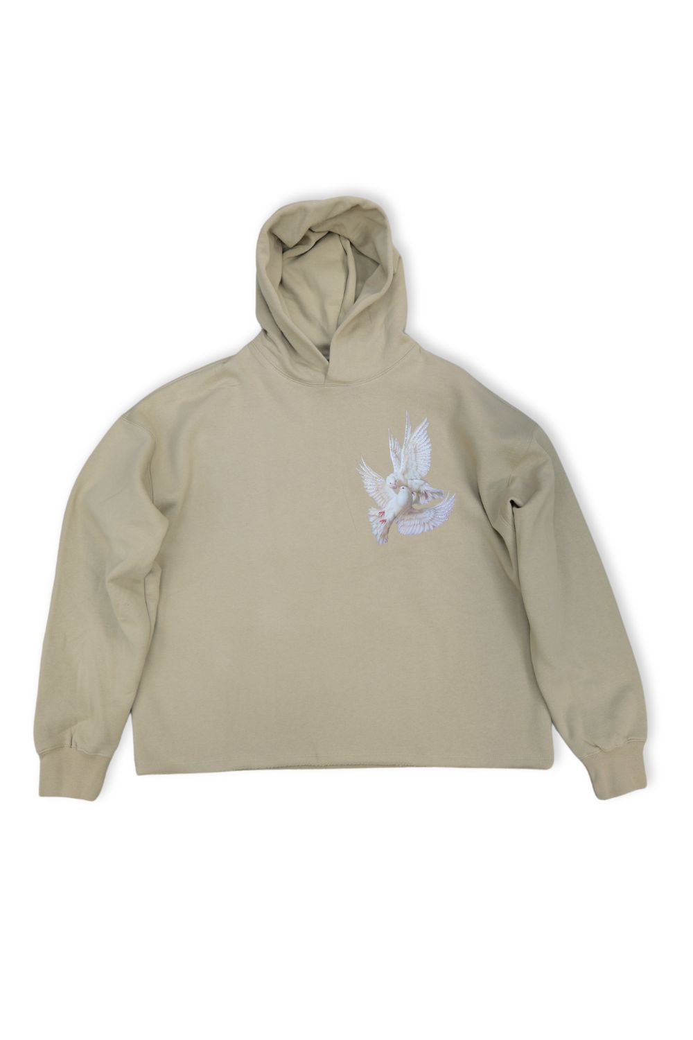 Roku Studio -Peace Cropped Hoodie - Cream