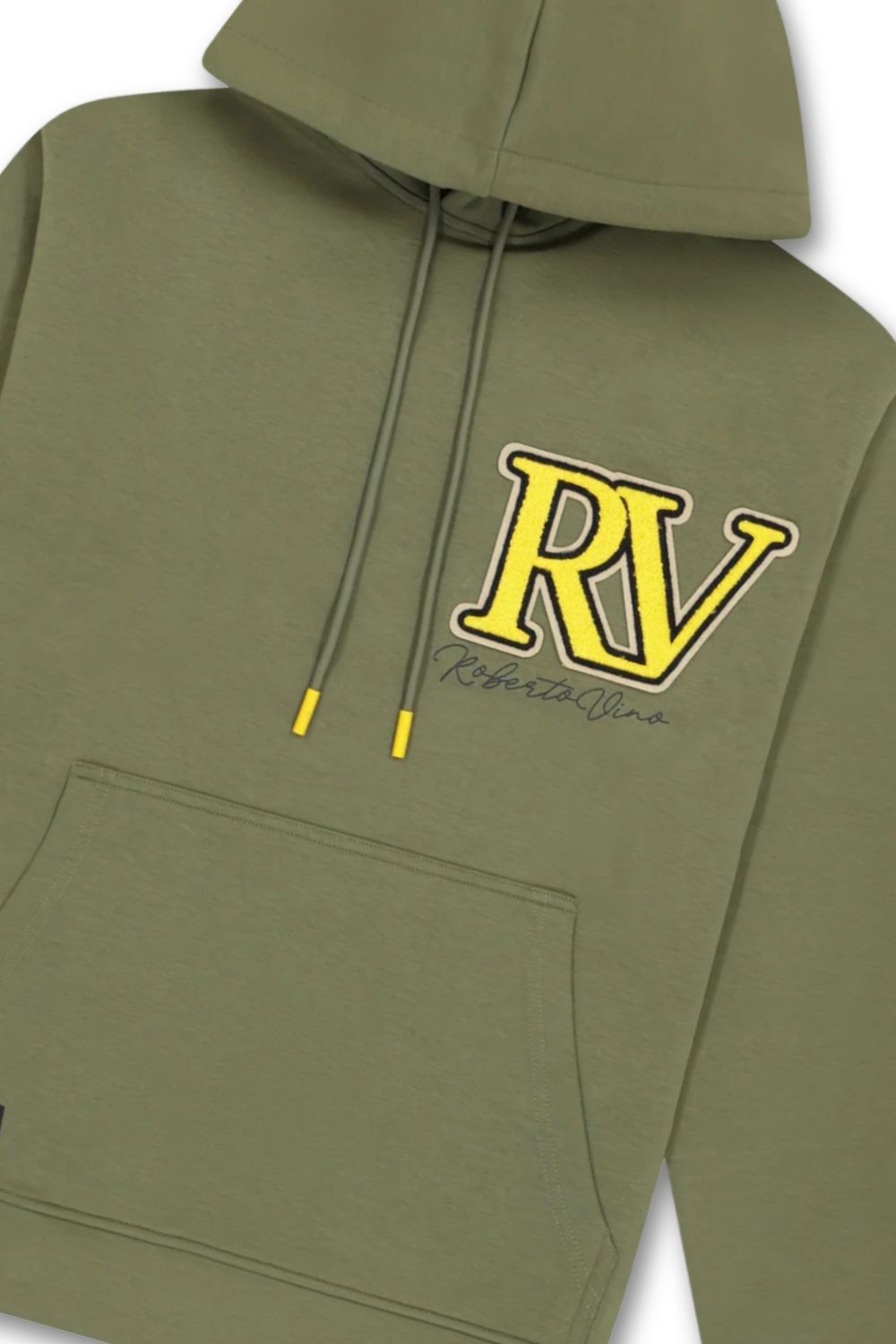 Roberto Vino Milano Big Writing Hoodie - Olive
