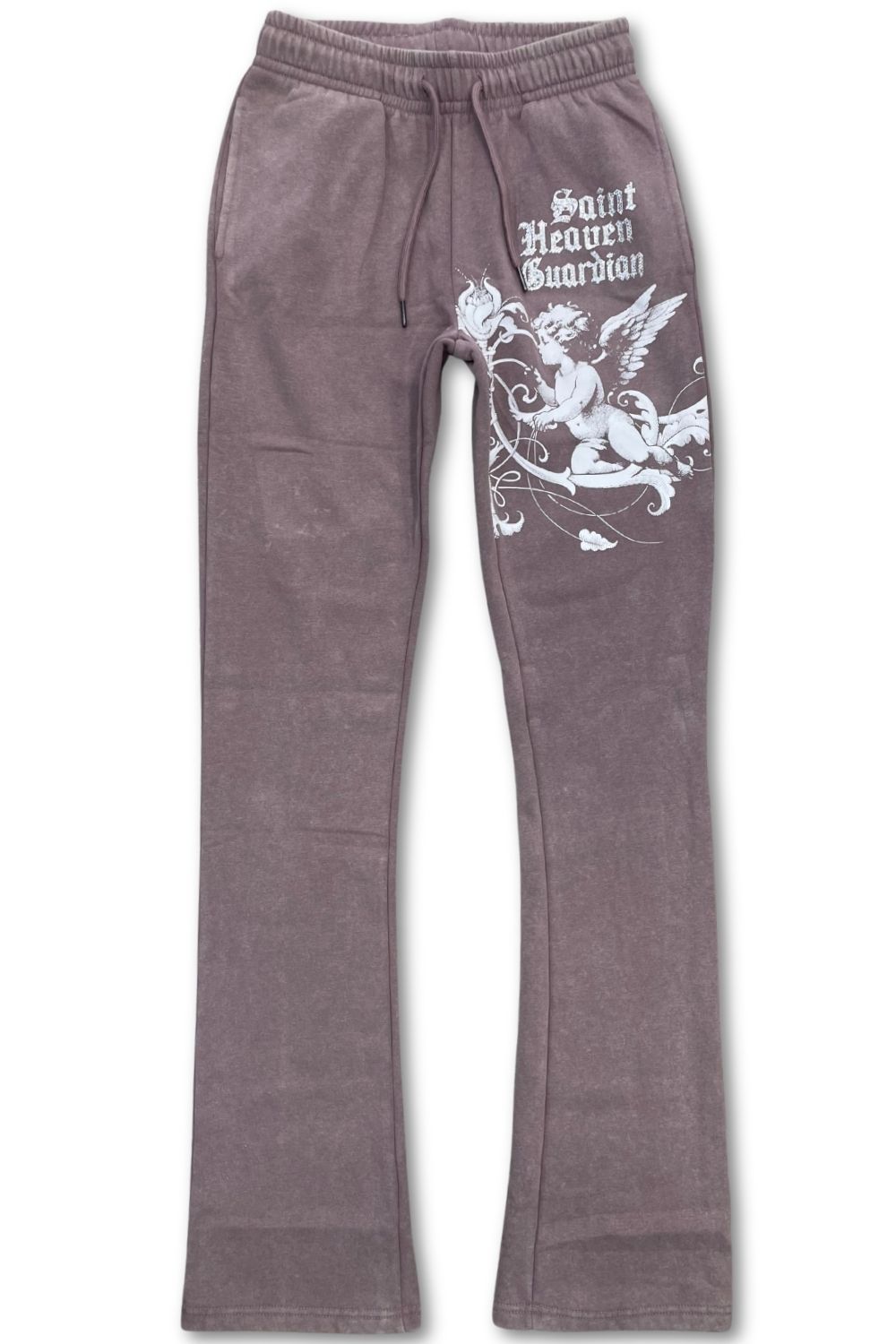 Women’s Red Fox Saint Heaven Guardian Rhinestone Stacked Sweatsuit - Light Purple