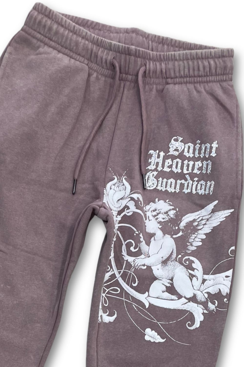 Women’s Red Fox Saint Heaven Guardian Rhinestone Stacked Sweatsuit - Light Purple