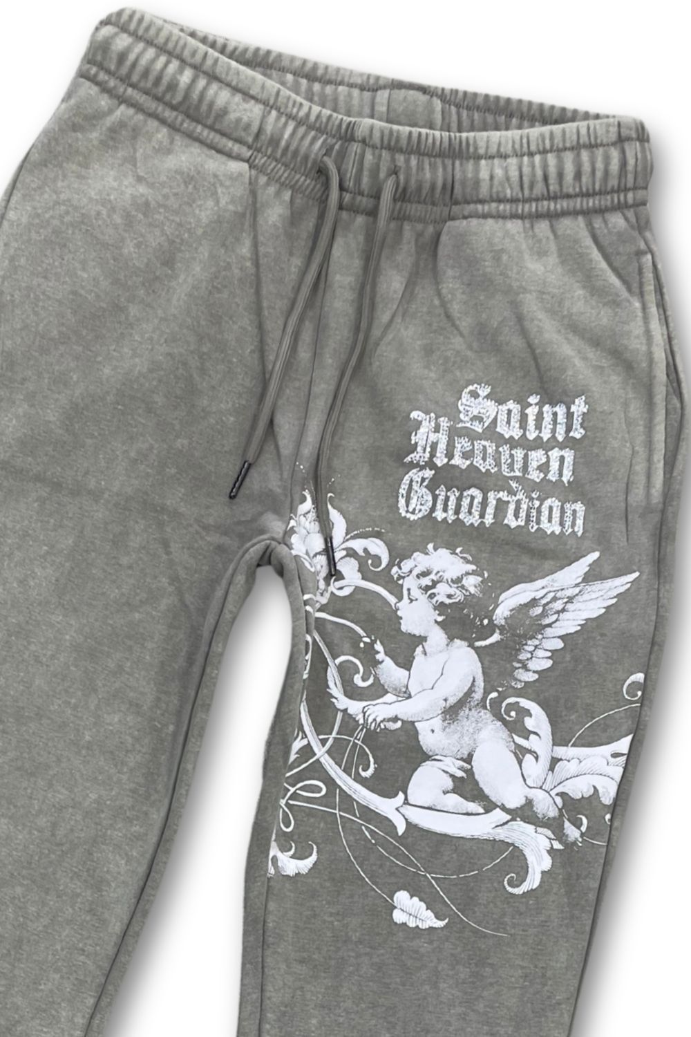 Women’s Red Fox Saint Heaven Guardian Rhinestone Stacked Sweatsuit - Stone