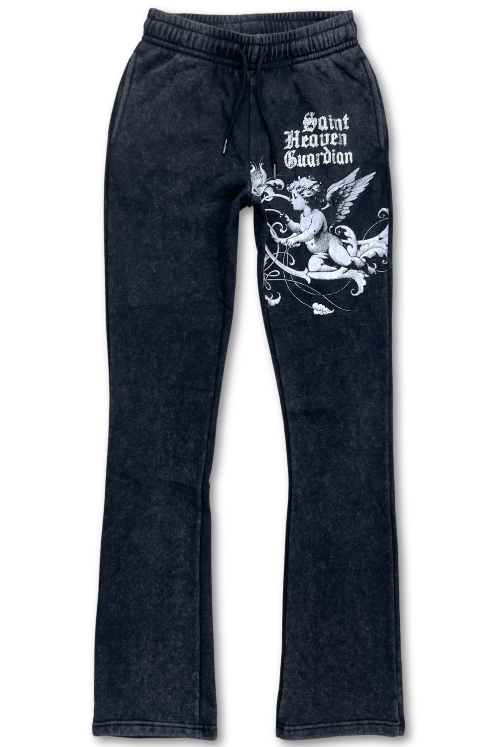 Women’s Red Fox Saint Heaven Guardian Rhinestone Stacked Sweatsuit - Black