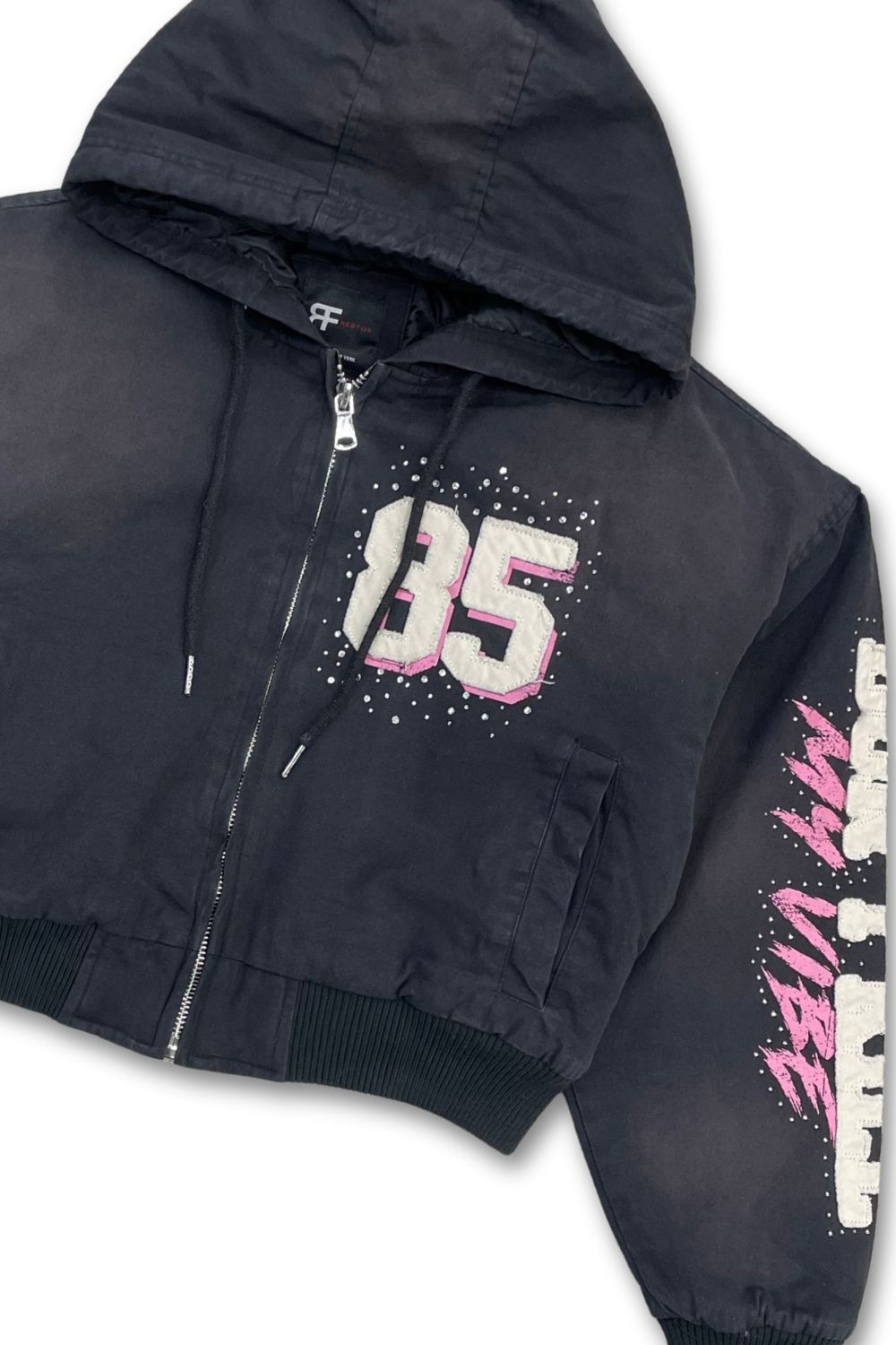 Women’s Red Fox Don’t Kill My Vibe Rhinestone Jacket