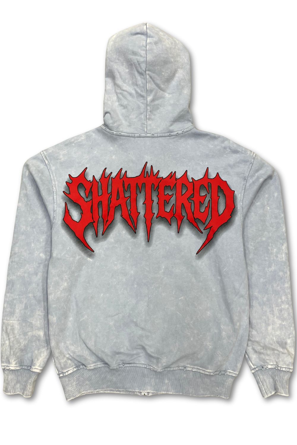Shattered Hearts Rockstar Studded Zip-Up Hoodie