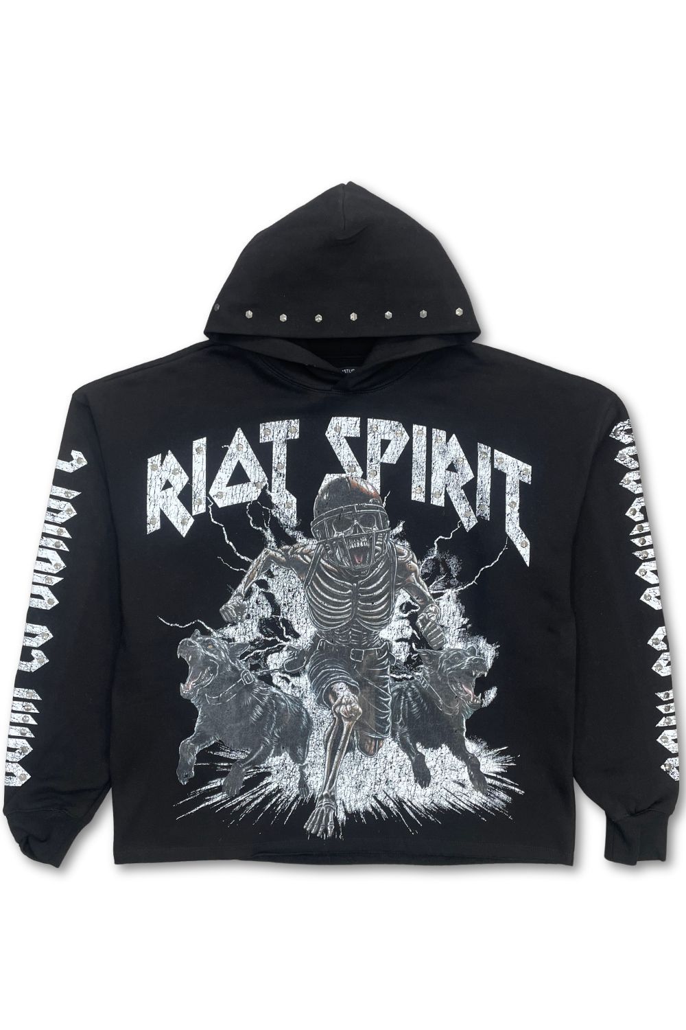 Roku Studio Riot Spirit Cropped Fleece Hoodie - Black