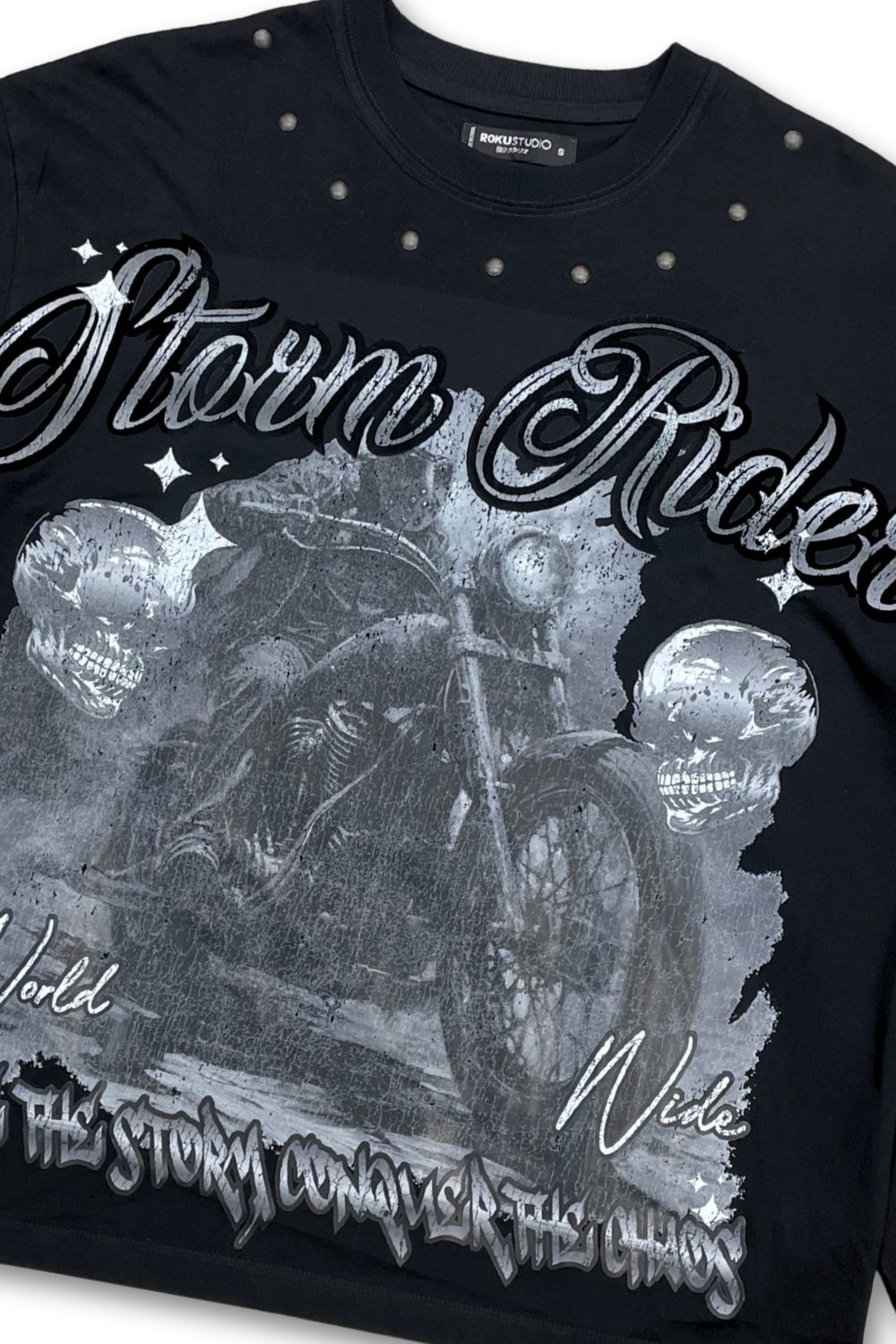 Roku Studio Storm Rider Boxy Layered Long Sleeve T - Shirt - Black