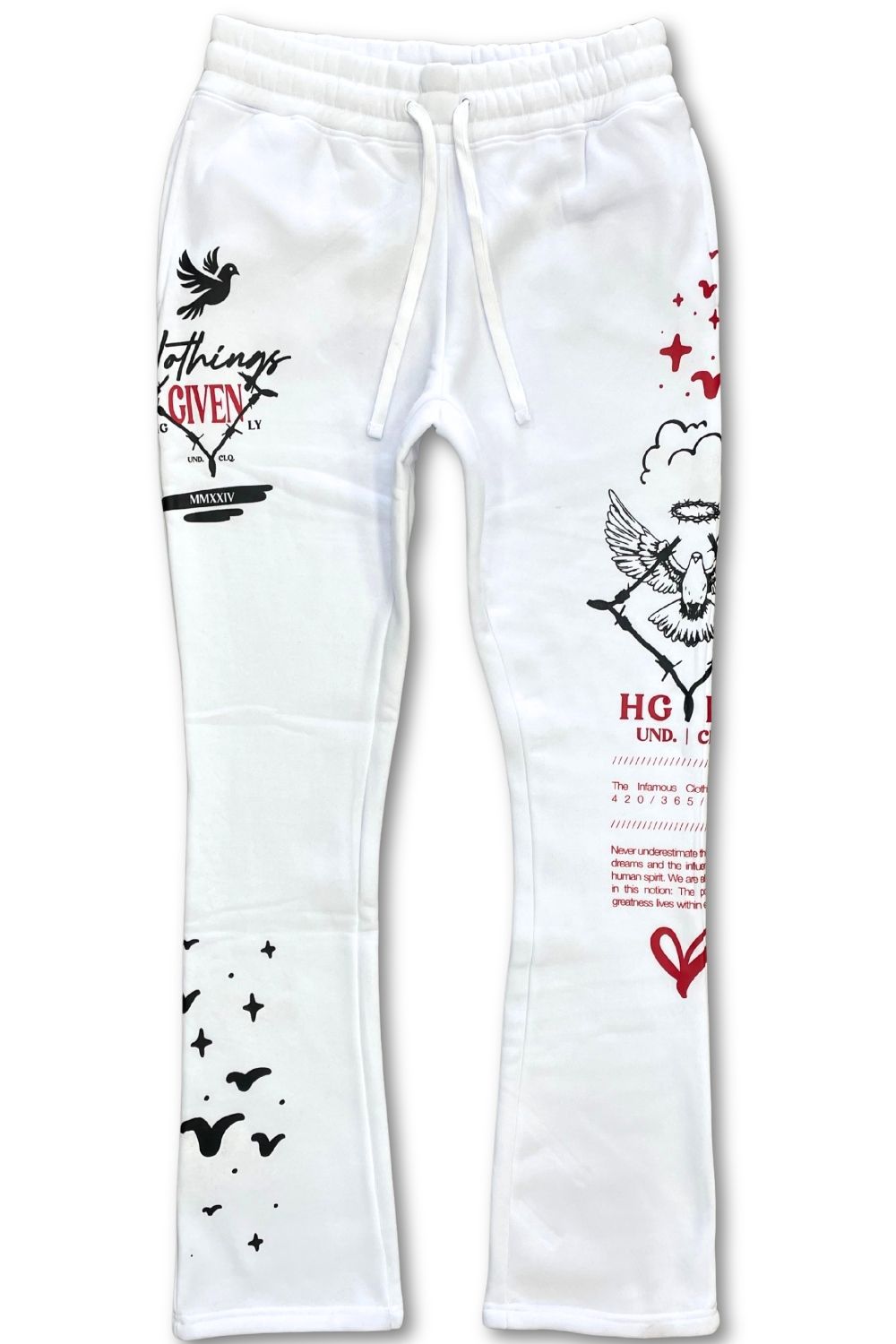 Undrtd Nothings Given Stacked Sweatsuit - White