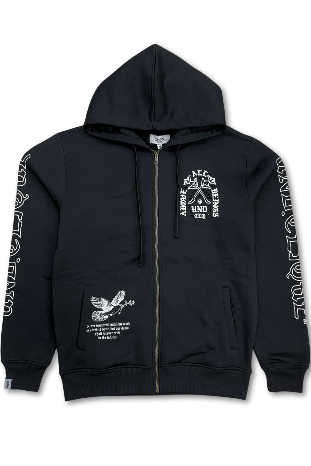 Undrtd Above All Beings Zip-Up Stacked Sweatsuit - Black