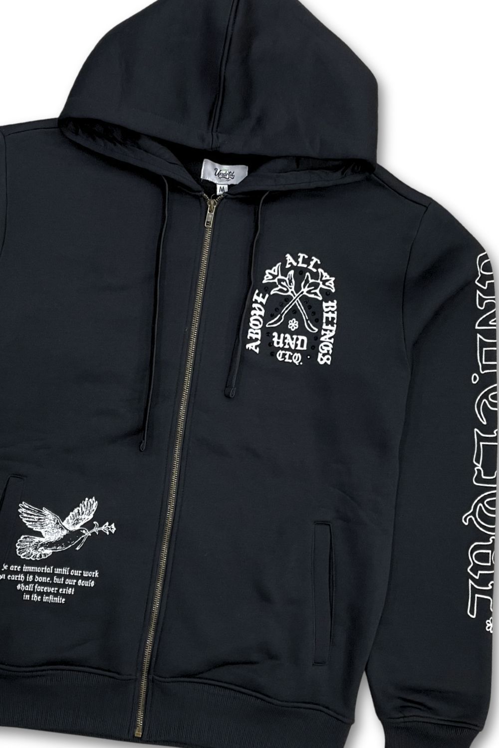 Undrtd Above All Beings Zip-Up Stacked Sweatsuit - Black