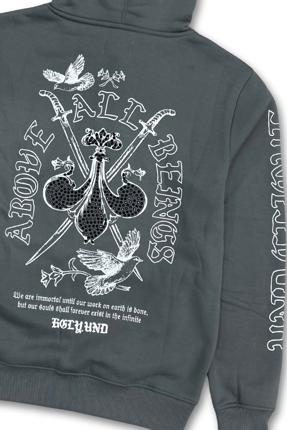 Undrtd Above All Beings Zip-Up Stacked Sweatsuit - Charcoal